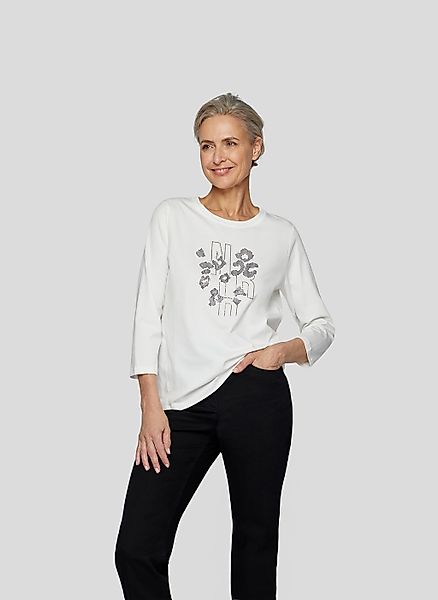 Rabe Print-Shirt Rabe Stilvolles 3/4-Arm-Shirt mit Strass-Print günstig online kaufen