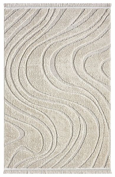 homsy by Ana Johnson Teppich "Waavy mit Fransen, Wellen Design" rechteckig günstig online kaufen