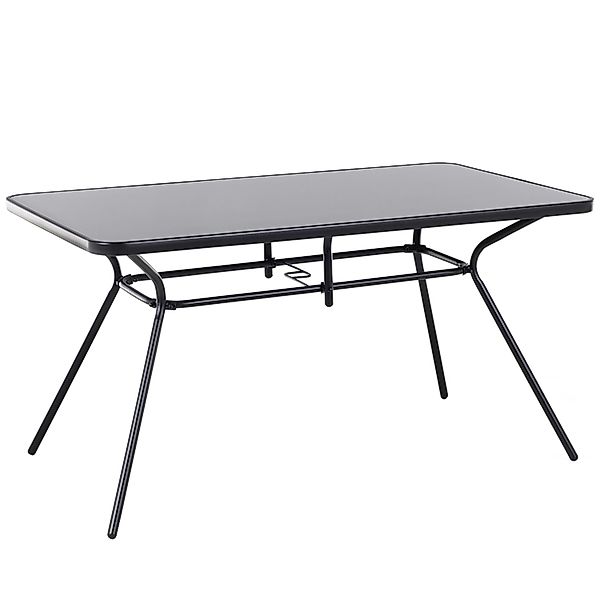 Beliani Gartentisch LIVO Schwarz 140x80x73 günstig online kaufen
