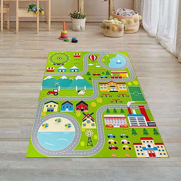 Carpetia Kinderteppich Rutschfester Kinderteppich strapazierfähig mit günstig online kaufen