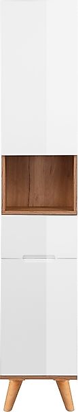 welltime Hochschrank »Lund Badschrank skandinavisches Design mit viel Staur günstig online kaufen