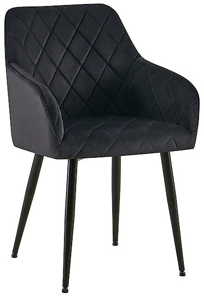 CLP Esszimmerstuhl Monett, gepolsterter Samt-Bezug, Metallgestell günstig online kaufen