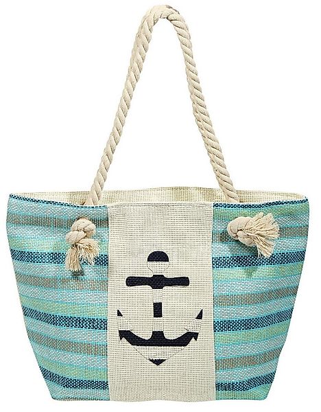 Cham Cham Strandtasche Linda Strandtasche aus Bastfaser, maritim günstig online kaufen