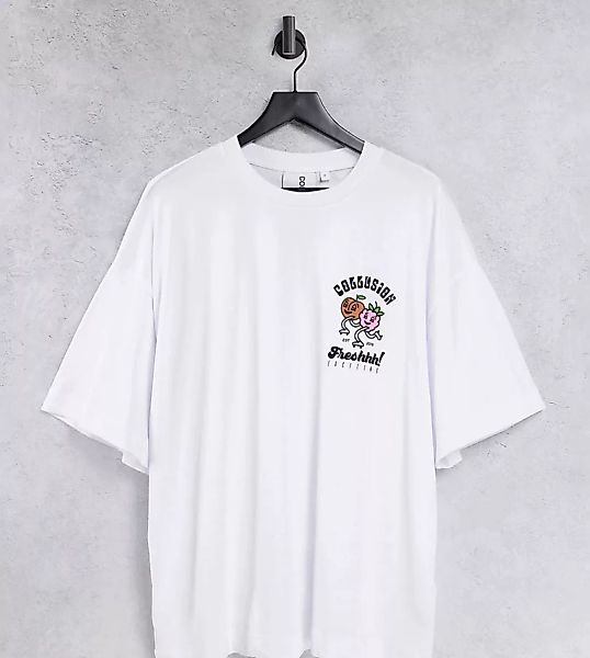 COLLUSION – T-Shirt in Weiß mit Print günstig online kaufen
