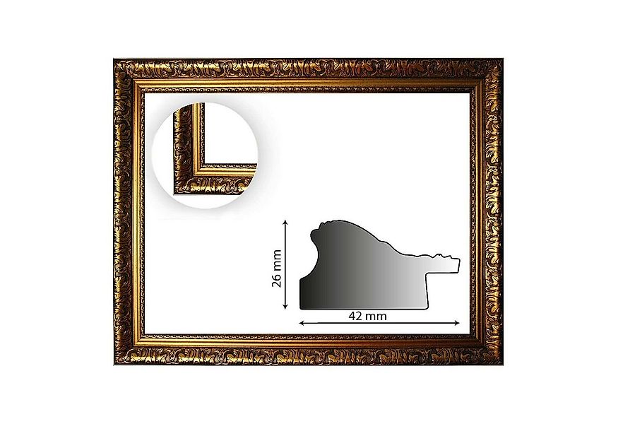 Bilderrahmen Neumann Einzelrahmen Barockrahmen gold fein verziert 335 ORO, günstig online kaufen