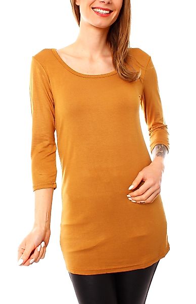 Muse Rundhalsshirt Basic 3/4 Arm Longshirt günstig online kaufen