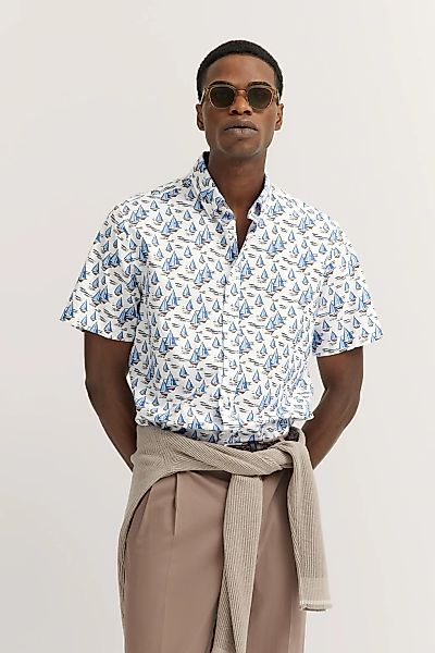bugatti Kurzarmhemd, mit Button-Down-Kragen günstig online kaufen