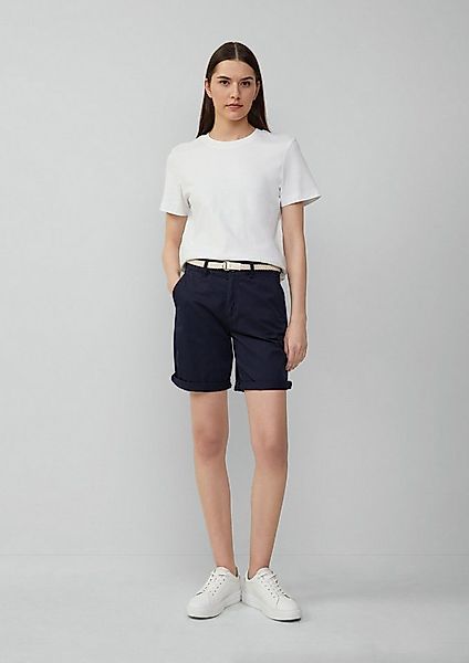 s.Oliver Shorts Hose Shorts mit geflochtenem Gürtel und Garment Dye günstig online kaufen