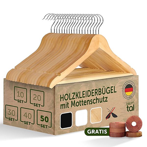 Blumtal Kleiderbügel Kleiderbügel Holz mit 360° günstig online kaufen