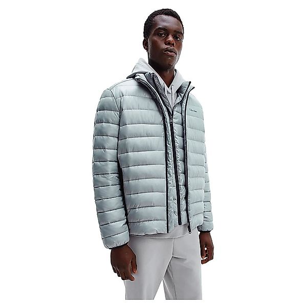 Calvin Klein Recycled Side Logo Woven Jacke L Grey Fog günstig online kaufen