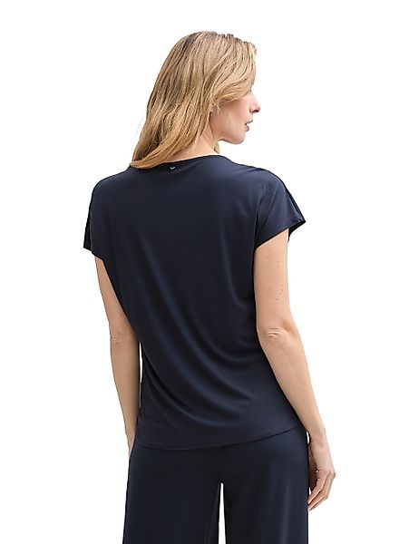 TOM TAILOR T-Shirt, mit geschlitztem Rundhalsaussschnitt günstig online kaufen