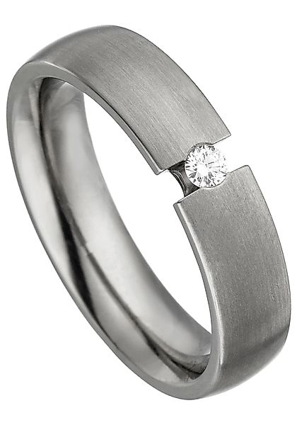 JOBO Fingerring "Ring mit Diamant 0,05 ct.", Titan günstig online kaufen