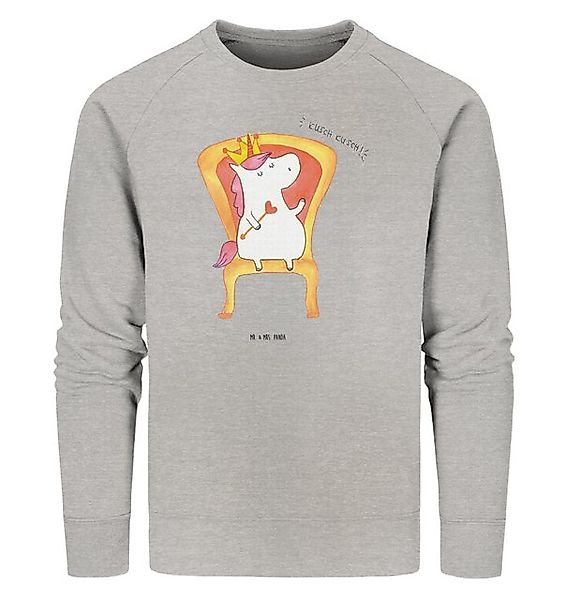 Mr. & Mrs. Panda Longpullover Einhorn König Größe XXL - Heather Grey - Gesc günstig online kaufen