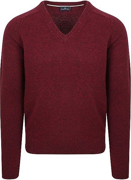 Steppin' Out Pullover V-Ausschnitt Lammwolle Bordeaux - Größe L günstig online kaufen