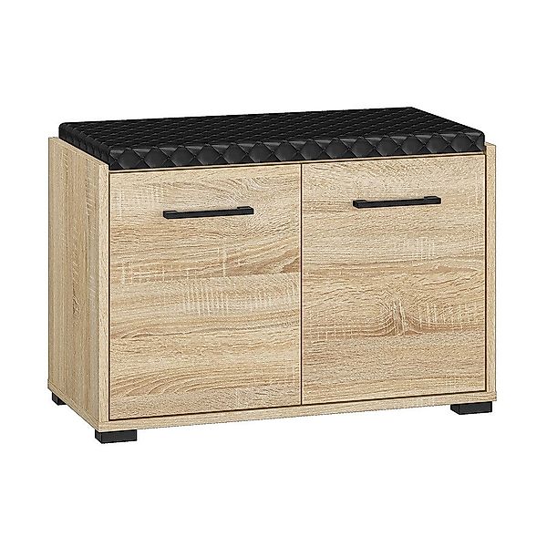 Lomadox Schuhbank CHEB-131, Eiche hell Schuhschrank günstig online kaufen