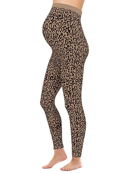 Herzmutter Umstandsleggings Leo Muster - Schwangerschaftsleggings Leopard D günstig online kaufen