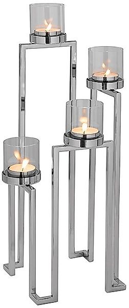 Fink Kerzenhalter GRANT, Weihnachtsdeko (1 St), aus Edelstahl und Glas, 4-f günstig online kaufen