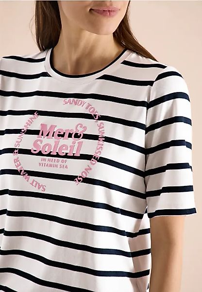 CECIL Kurzarm Shirt mit Rundhals und Streifen günstig online kaufen