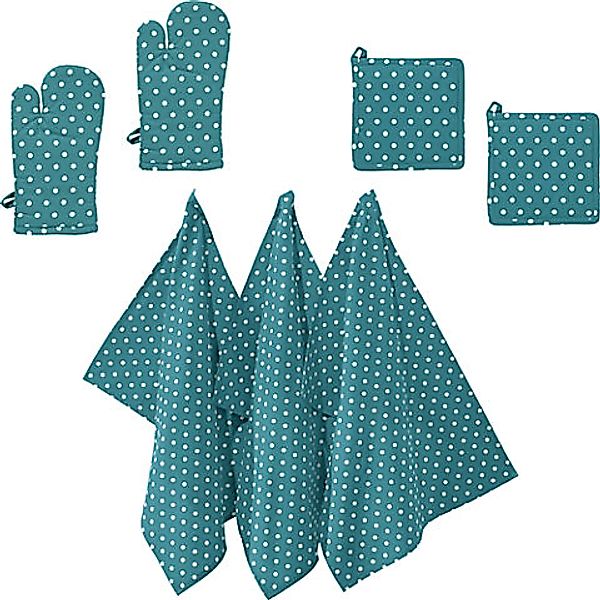 REDBEST Topflappen Küchenset 7-teilig, Punkte günstig online kaufen