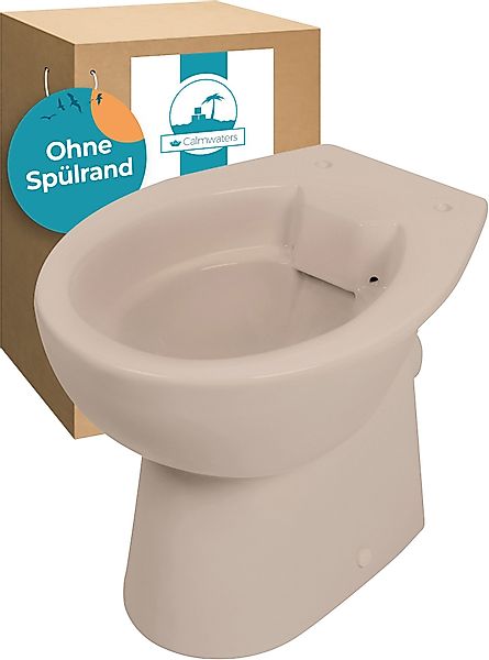Calmwaters Tiefspül-WC Stand-WC spülrandlos, bodenstehend, Abgang günstig online kaufen
