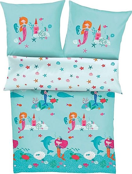 s.Oliver Junior Kinderbettwäsche Meerjungfrau, Satin, mit Meerjungfraumotiv günstig online kaufen