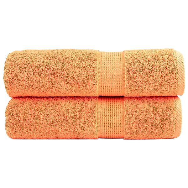 vidaXL Premium-Handtücher 2 Stk Orange 50x100 600 g/m2 100% Baumwolle günstig online kaufen