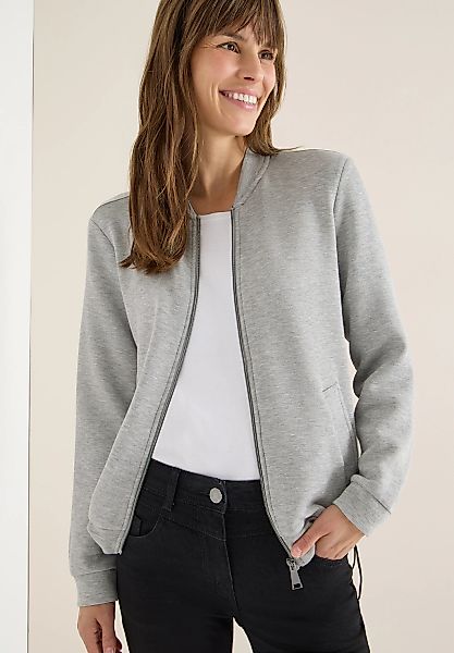 Cecil Sweatjacke Sweatblouson mit Piquée Struktur günstig online kaufen