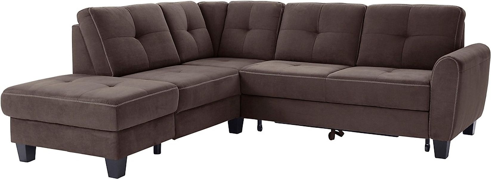 sit&more Ecksofa »Varese L-Form«, mit Federkern, wahlweise mit Bettfunktion günstig online kaufen