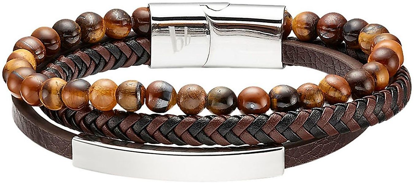 Bruno Banani Lederarmband Schmuck, mit Tigerauge (synth) günstig online kaufen