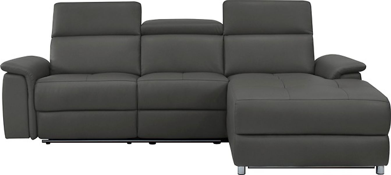 Home affaire Ecksofa »Pareli, L-Form, 259cm,m. Recamiere, Echtleder, Kunstl günstig online kaufen