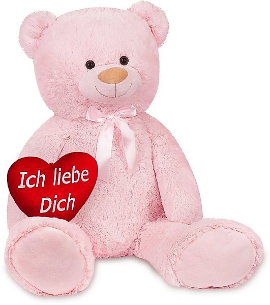 BRUBAKER Kuscheltier XXL Teddybär 100 cm groß mit Ich Liebe Dich Herz (Vale günstig online kaufen
