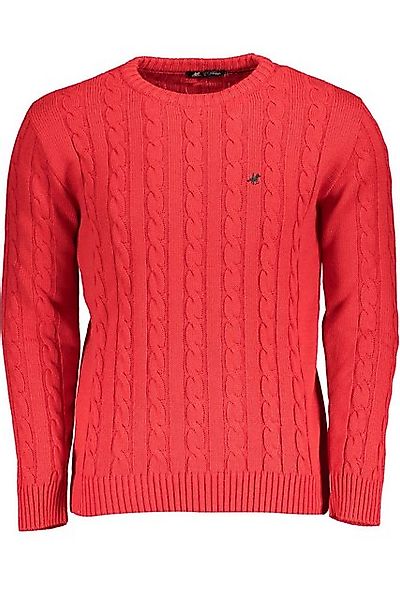 U.S. GRAND POLO Strickpullover Elegantes Herrenhemd in Rot mit Zopfmuster u günstig online kaufen