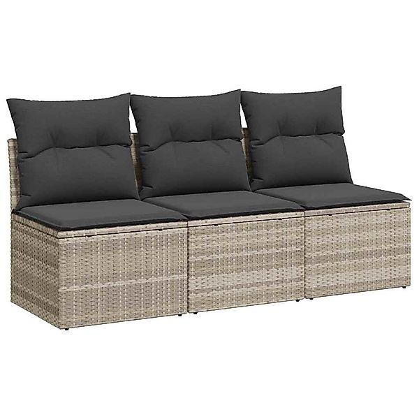vidaXL Loungesofa Gartensofa mit Kissen 3-Sitzer günstig online kaufen