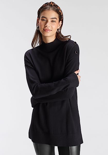 Tamaris Stehkragenpullover mit Knöpfen an der günstig online kaufen