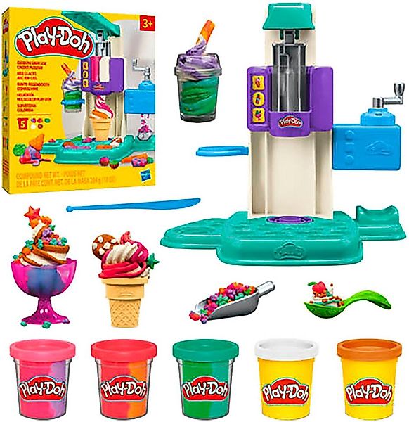 Hasbro Knetform-Set Play-Doh, Bunte Regenbogen Eismaschine günstig online kaufen