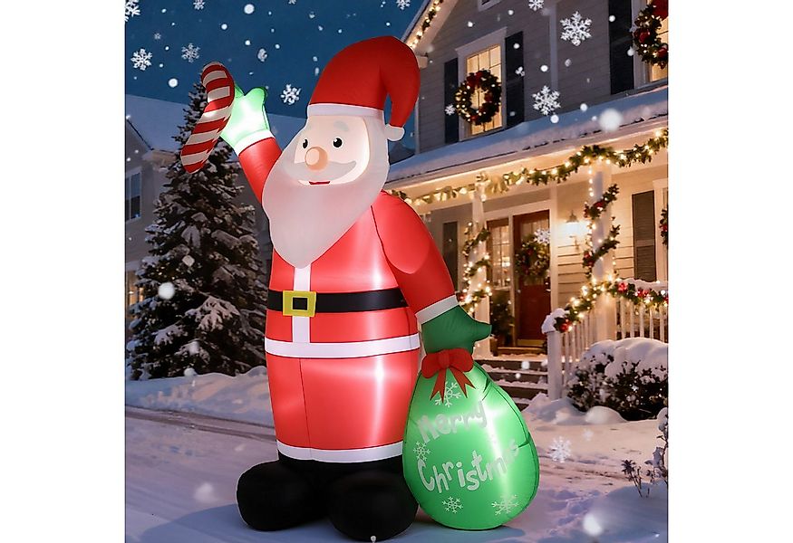 oyajia Weihnachtsfigur (Aufblasbarer Weihnachtsmann XXL LED beleuchtet + Be günstig online kaufen