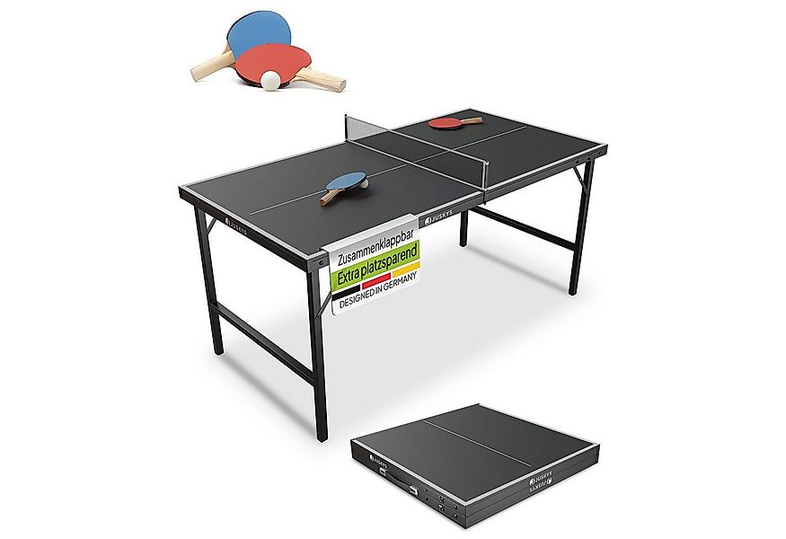 Juskys Spieltisch Flexi, Mini-Tischtennisplatte, Tisch klappbar, Set inklus günstig online kaufen