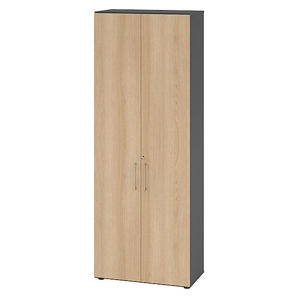 bümö Aktenschrank smart Büroschrank - 6 Ordnerhöhen Dekor: Graphit/Eiche günstig online kaufen