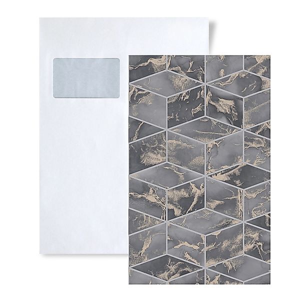 PROFHOME 1 MUSTERSTÜCK S-378633-GU DIN A4 MUSTER der Geometrischen Tapete günstig online kaufen