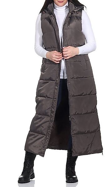Aurela Damenmode Longweste Damen Steppweste Lange Weste gefüttert in großen günstig online kaufen