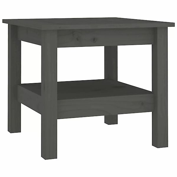 vidaXL Couchtisch Grau 45x45x40 cm Massivholz Kiefer günstig online kaufen