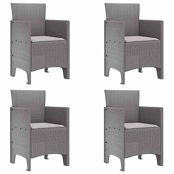 vidaXL Gartenstuhl 4 Stk Hellgrau 53 x 49 x 85 cm PP 847485 günstig online kaufen