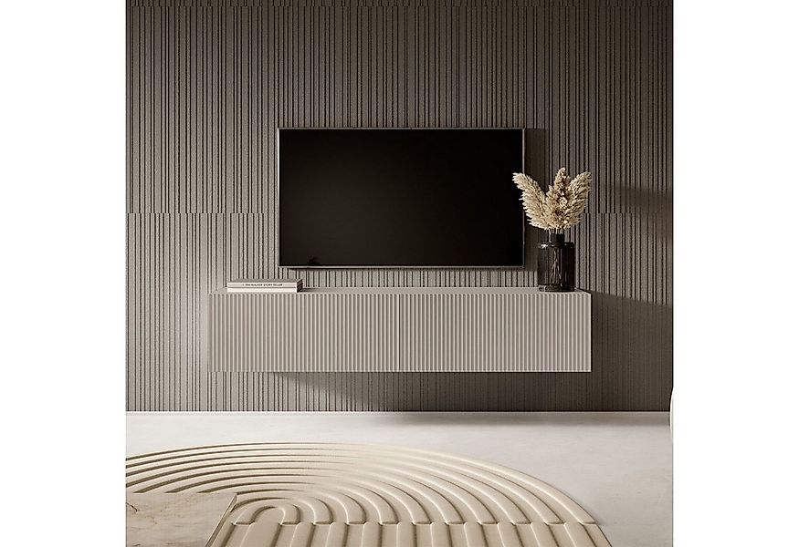 Selsey TV-Schrank VELDIO mit 2 geriffelten MDF-Türen, grifflos, 140 x 30 x günstig online kaufen