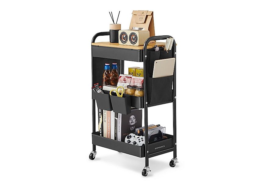 SONGMICS Beistellwagen, Rollwagen, Küchenwagen, Servierwagen, 45x30x77cm, W günstig online kaufen