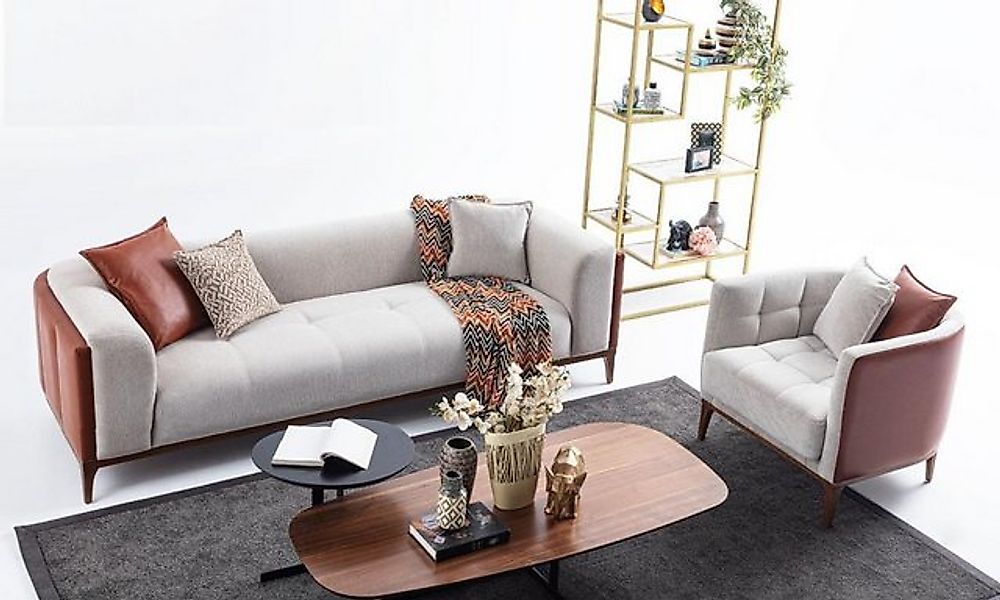 Xlmoebel Sofa Zeitgemäßes Set aus einem Drei-Sitzer, einem Sessel und einem günstig online kaufen