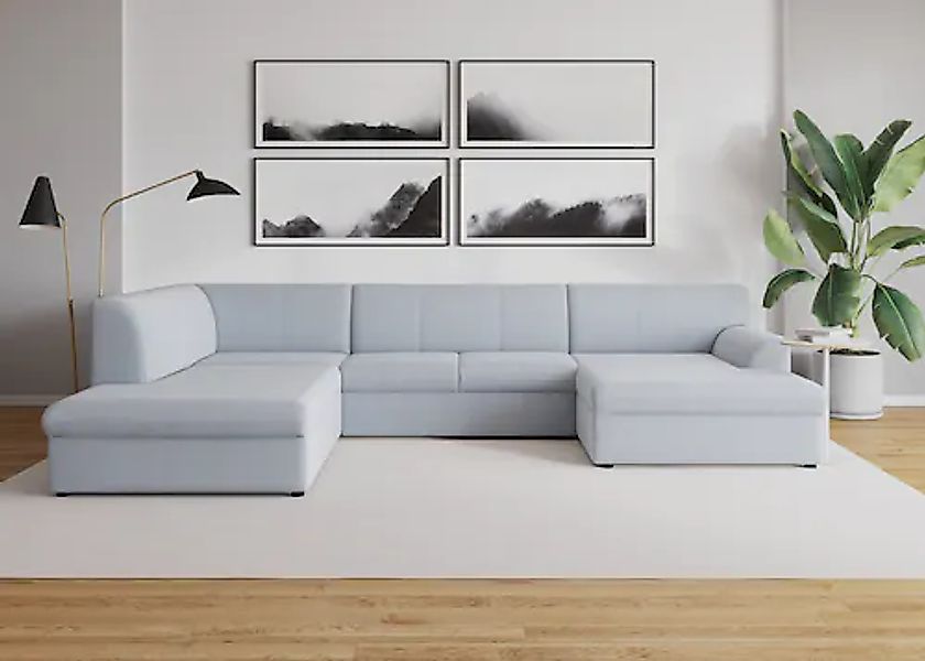 DOMO collection Wohnlandschaft »Topper, elegant und zeitlos, komfortabel, U günstig online kaufen