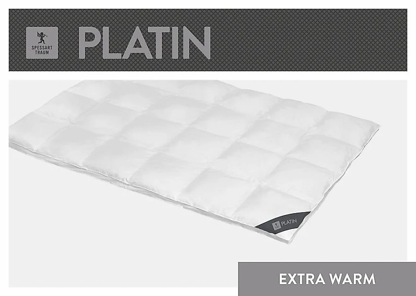 SPESSARTTRAUM Gänsedaunenbettdecke "Platin" extrawarm Füllung 100Reineweiss günstig online kaufen