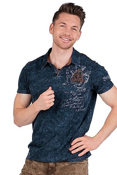 Hangowear Trachtenshirt Trachtenshirt Herren - YORK - dunkelblau günstig online kaufen