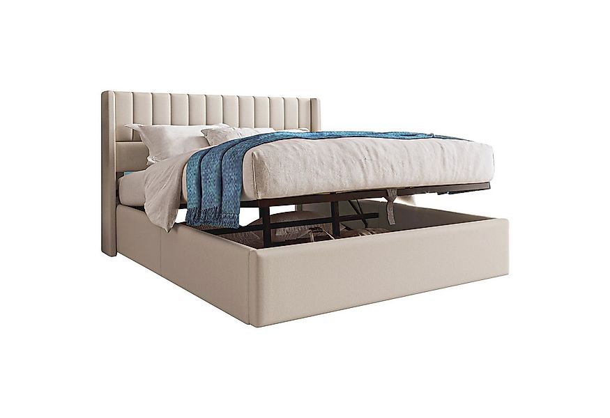 Yorbay Polsterbett Hydraulisches Polster-Doppelbett Stauraumbett mit Staura günstig online kaufen