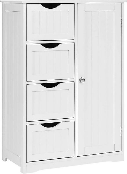 EUGAD Badregal, 1-tlg., Badschrank Hochschrank Badkommode Holz weiß 56x30x8 günstig online kaufen